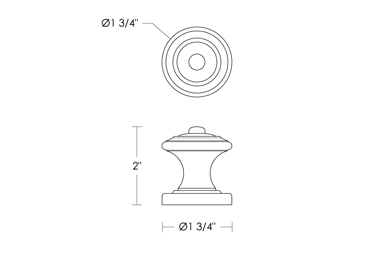 Trent Knob with Rosette